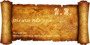 Utrata Márta névjegykártya